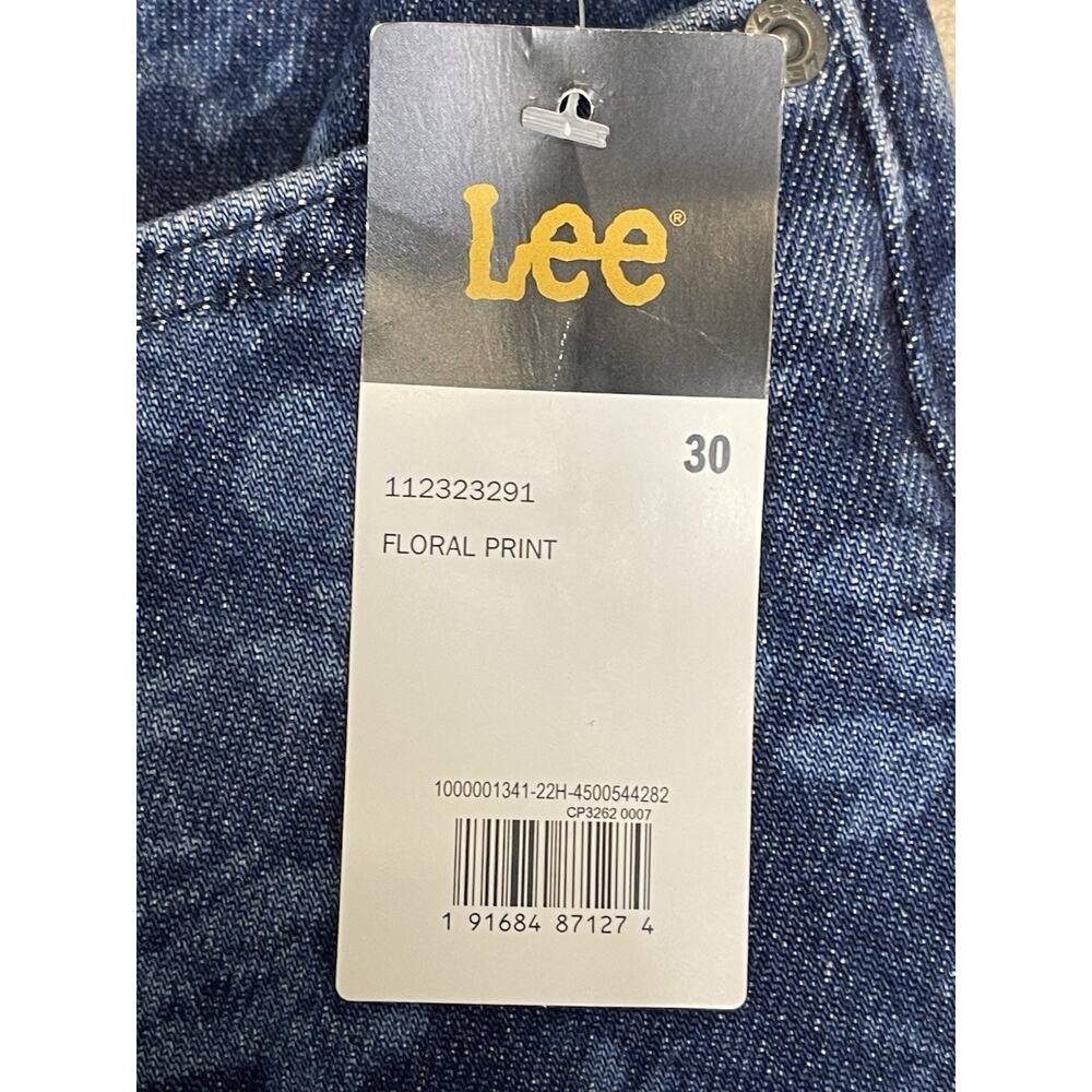 Lee Jeans Womens 30 Blue Floral Print Flare Leg High Rise Stretch Regular Fit - Picture 12 of 15